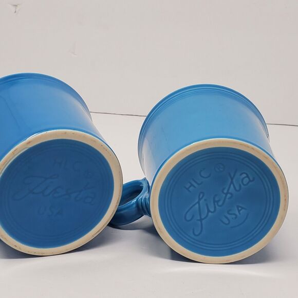 FIESTAWARE Homer Laughlin Classic Ring handle 10.5 Oz Cup Blue Set of 2 - Picture 5 of 11